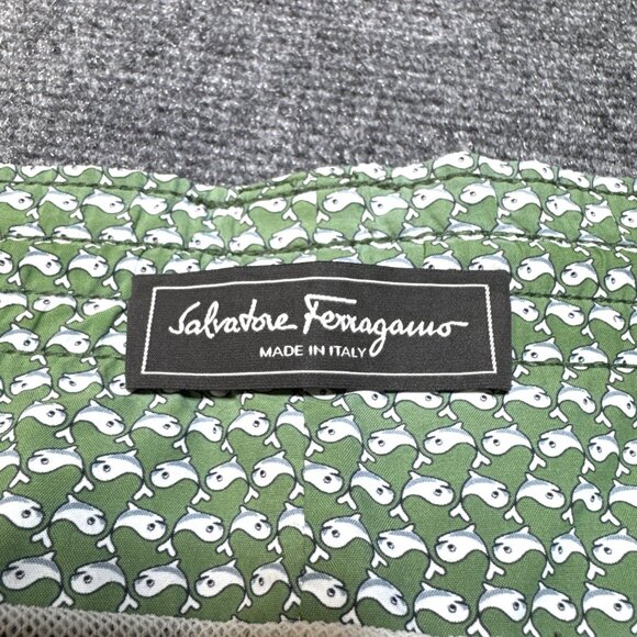 Salvatore Ferragamo Green Swim Trunks (Retail : $325) - Picture 4 of 7